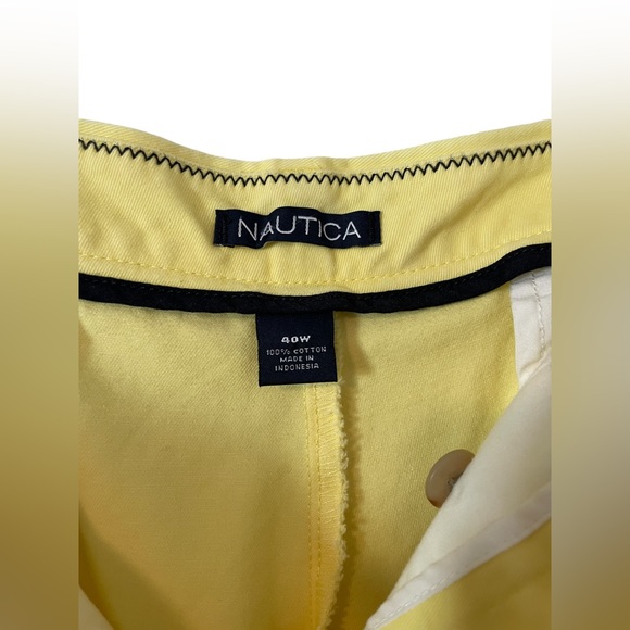 Nautica Mens Yellow Deck‎ Shorts, Size 40W - Picture 3 of 3